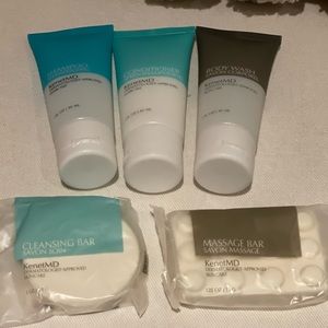 KenetMD Skincare Bath and Body Travel Size Toiletries Lot Of 5